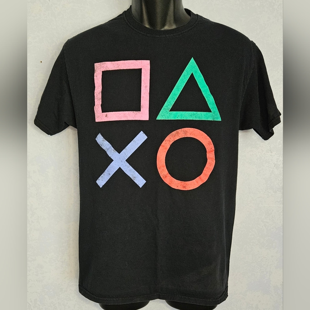 🟡 PLAYSTATION Sony Ripple Junction Black Mens Tee M